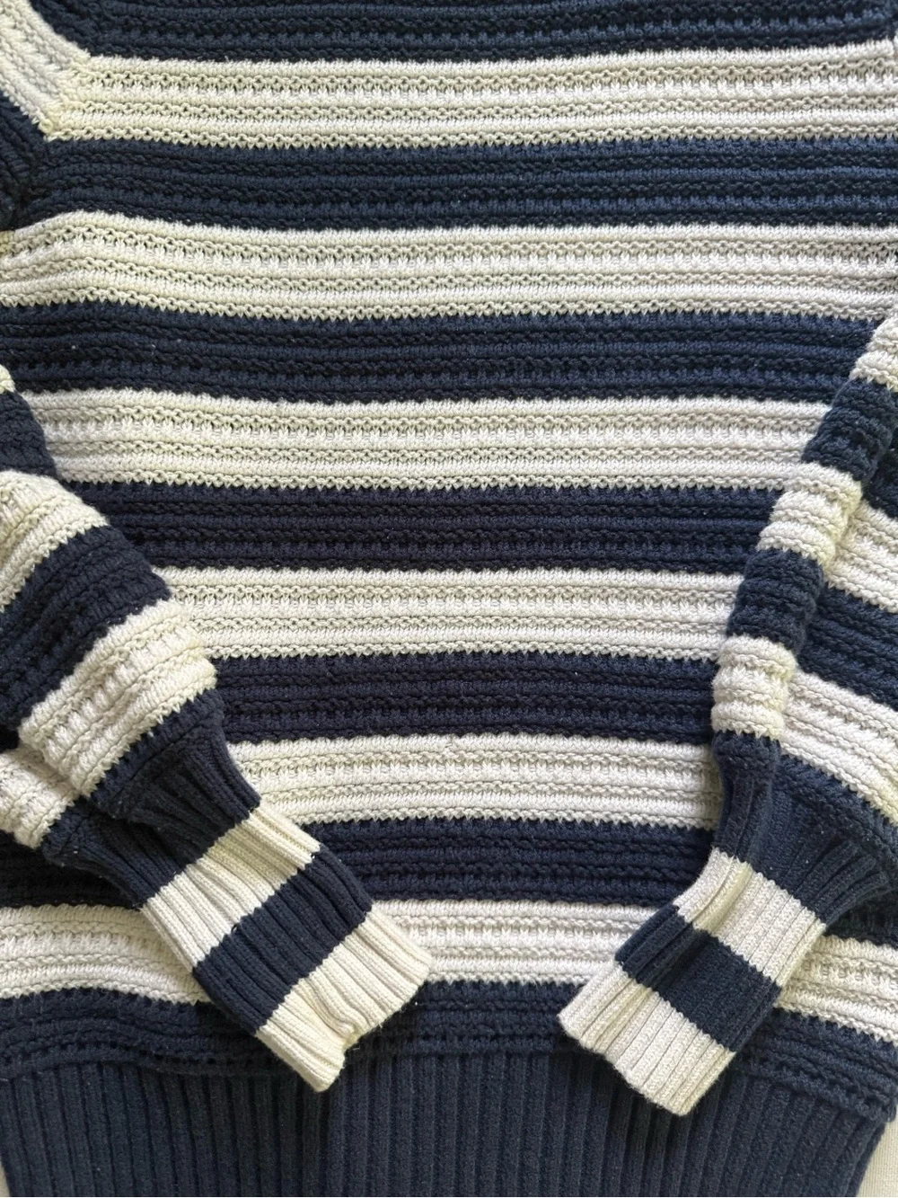 LOFT Striped Crewneck Sweater